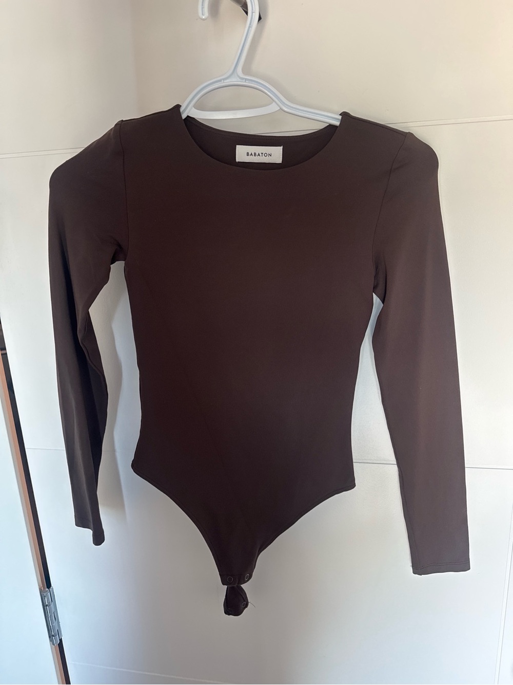 Aritzia Babaton Women’s Long-Sleeve Brown One-Piece Bodysuit